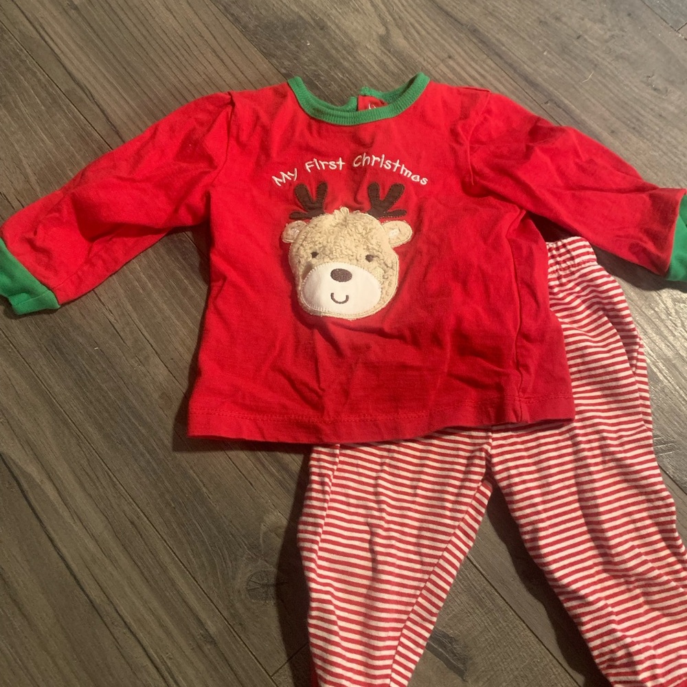 Festive Red Reindeer Kids Pajamas